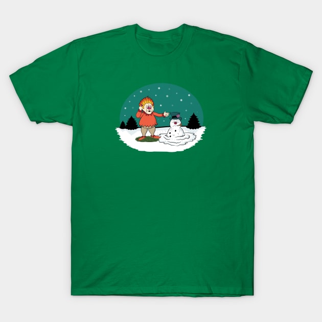 Heat Miser Melts Frosty The Snowman T-Shirt by bryankremkau